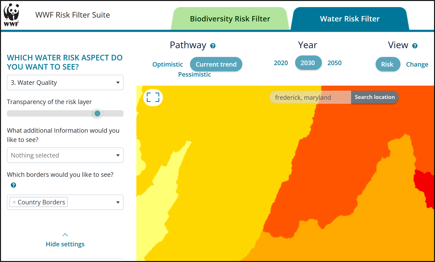 WWF Water Risk Filter
